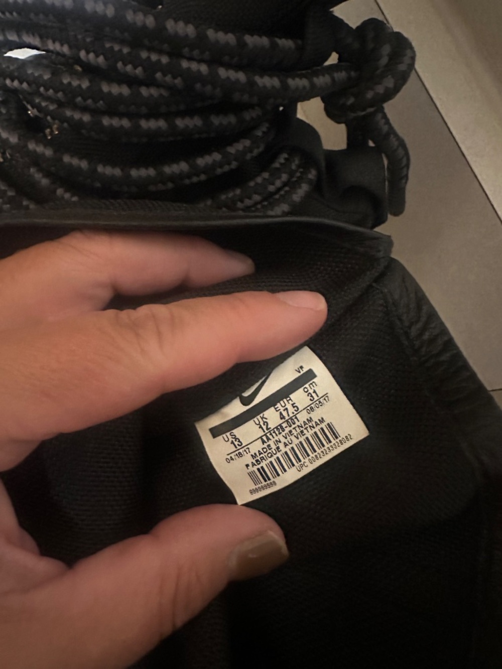 Nike SF Air Force 1 High Black Gum Size 13 SF AF1 HI New Without Box - Picture 6 of 6